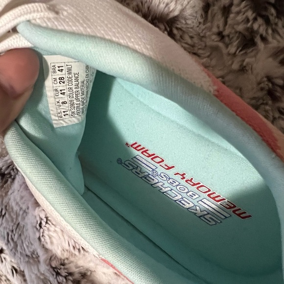 Sketchers Bobs Memory Foam White Multi Color Sneakers - Picture 2 of 4